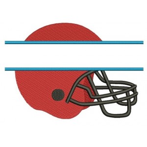 Football Helmet Split Sport Machine Embroidery Filled Digitized Design Pattern- Instant Download - 4x4 , 5x7, and 6x10 hoops
