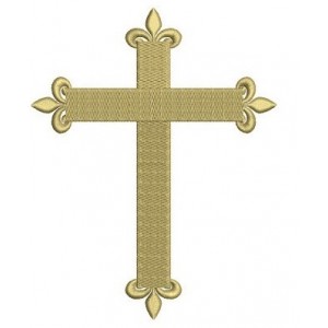 Victorian Cross Machine Embroidery Digitized Design Filled Pattern - Instant Download - 4x4 , 5x7, 6x10