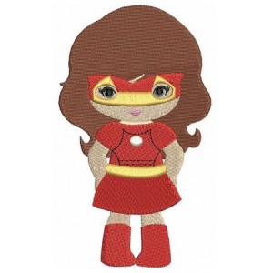 Looks like Iron Girl Super Hero (hands in) - Machine Embroidery Filled Digitized Design Pattern - Instant Download - 4x4 , 5x7, 6x10