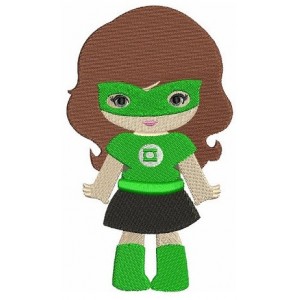 Looks like Lantern Girl Super Hero (hands out) - Machine Embroidery Digitized Filled Design Pattern - Instant Download - 4x4 , 5x7, 6x10