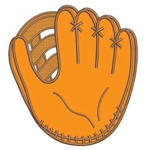 Baseball Mitt (Glove) Applique Machine Embroidery Digitized Design Pattern - Instant Download - 4x4 , 5x7, 6x10