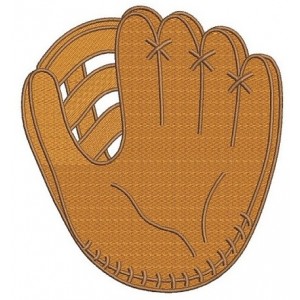 Baseball Mitt (Glove) Machine Embroidery Digitized Design Filled Pattern - Instant Download - 4x4 , 5x7, 6x10