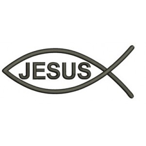 Jesus Fish (Christian Ichthys) Applique Machine Embroidery Digitized Design Pattern - Instant Download - 4x4 , 5x7, and 6x10 -hoops