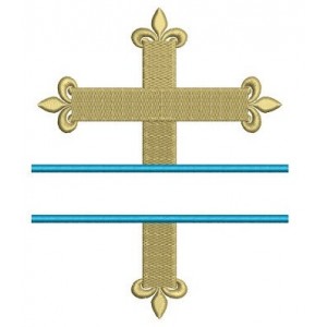 Victorian Cross Machine Embroidery Split Digitized Design Filled Pattern - Instant Download - 4x4 , 5x7, 6x10