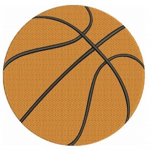 Basketball Machine Embroidery Digitized Filled Design Pattern - Instant Download - 4x4 , 5x7, 6x10