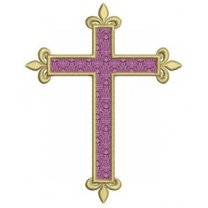 Victorian Cross Applique Machine Embroidery Digitized Design Pattern - Instant Download - 4x4 , 5x7, 6x10
