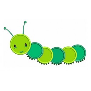 Caterpillar Applique Machine Embroidery Digitized Design Design Pattern - Instant Download - 4x4 , 5x7, and 6x10 -hoops