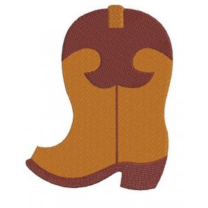 Cowboy Boot Western Machine Embroidery Digitized Filled Design Pattern - Instant Download - 4x4 , 5x7, and 6x10 -hoops