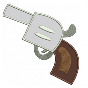 Gun (Pistol) Machine Embroidery Applique Digitized Design Pattern - Instant Download Digitized Pattern -4x4 , 5x7, and 6x10 hoops