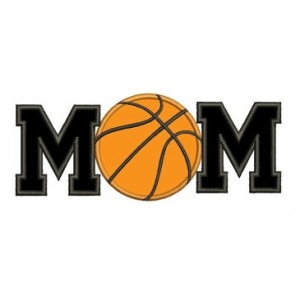 Basketball Mom Applique with Ball Design Machine Embroidery Digitized Design Pattern - Instant Download - 4x4 , 5x7, and 6x10 -hoops