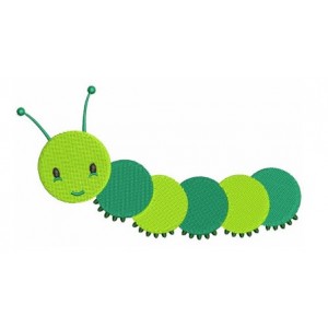 Caterpillar Machine Embroidery Digitized Design Filled Pattern - Instant Download - 4x4 , 5x7, and 6x10 -hoops