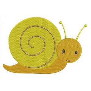 Cute Baby Snail Machine Embroidery Digitized Design Filled Pattern - Instant Download - 4x4 , 5x7, and 6x10 -hoops