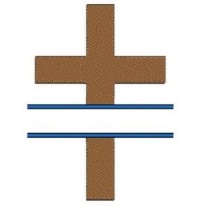 Religious Split Cross Christian, Catholic Machine Embroidery Digitized Design Filled Pattern - Instant Download - 4x4 , 5x7, 6x10