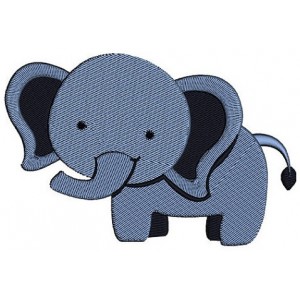 Instant Download Cute Elephant African Animal Machine Embroidery Design Digitized Pattern - 4x4 , 5x7, and 6x10 hoops
