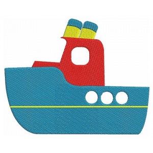 Instant Download Little Cute Boat Embroidery Design