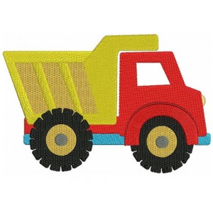 Dump Truck Filled Machine Embroidery Design Instant Download truck