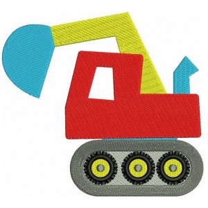 Instant Download Excovator truck Machine Embroidery Design