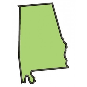 Alabama State Applique - Instant Download Machine Embroidery