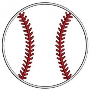 Baseball Applique Machine Embroidery Digitized Design  Pattern  - Instant Download - 4x4 , 5x7, and 6x10 -hoops