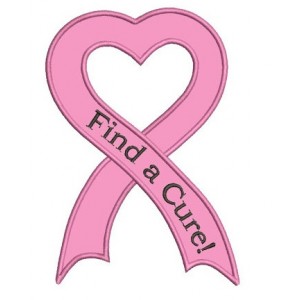 Breast Cancer Awareness Ribbon Machine Embroidery Digitized Design Applique Pattern - Instant Download - 4x4 , 5x7, and 6x10 -hoops