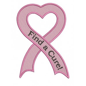 Breast Cancer Awareness Ribbon Machine Embroidery Digitized Design Filled Pattern - Instant Download - 4x4 , 5x7, and 6x10 -hoops