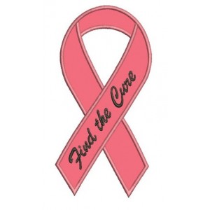Breast Cancer Ribbon - Find the cure Machine Embroidery Digitized Design Applique Pattern - Instant Download - 4x4 , 5x7, and 6x10 -hoops