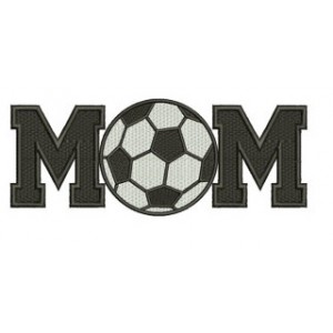 Soccer Mom with Ball Design Machine Embroidery Digitized Design Filled In Pattern - Instant Download - 4x4 , 5x7, and 6x10 -hoops