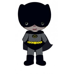 Instant Download Cute Boy Batman's Little Brother (hands out) Machine Embroidery Design