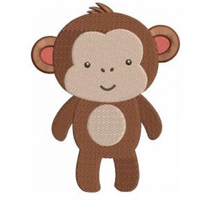 Instant Download Monkey African Animal Machine Embroidery Design