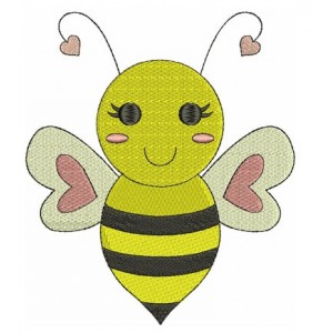 Bumble Bee Machine Embroidery Design Filled Instant Download comes in three sizes to fit 4x4 , 5x7, and 6x10 hoops