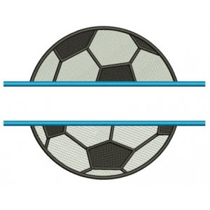 Soccer Ball Split Design Machine Embroidery Digitized Design Filled In Pattern - Instant Download - 4x4 , 5x7, and 6x10 -hoops