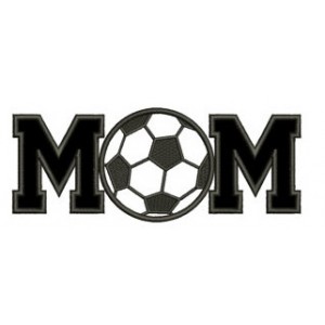 Soccer Mom with Ball Design Machine Embroidery Digitized Design Applique Pattern - Instant Download - 4x4 , 5x7, and 6x10 -hoops
