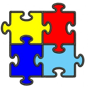 Autism Awareness Applique Machine Embroidery Digitized Design Pattern - Instant Download - 4x4 , 5x7, and 6x10 -hoops