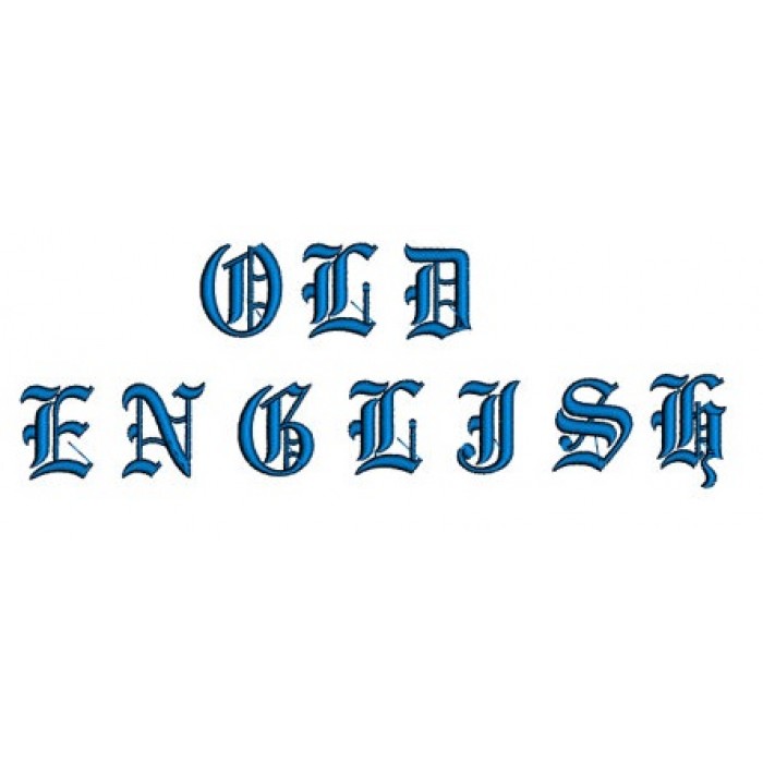 Embroidery Monogram Font Script - Instant Download - Old English Upper ...
