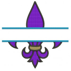 Fleur De Lis Split Machine Embroidery Digitized Design Filled Pattern - Instant Download - 4x4 , 5x7, and 6x10 -hoops