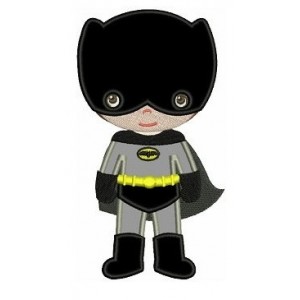 Instant Download Cute Boy Batman's Lantern's Little Brother (hands out) Super Hero Machine Embroidery Applique