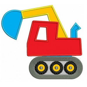 Instant Download Excovator truck Machine Embroidery applique Design